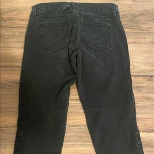 Express Stella cropped jean leggings black